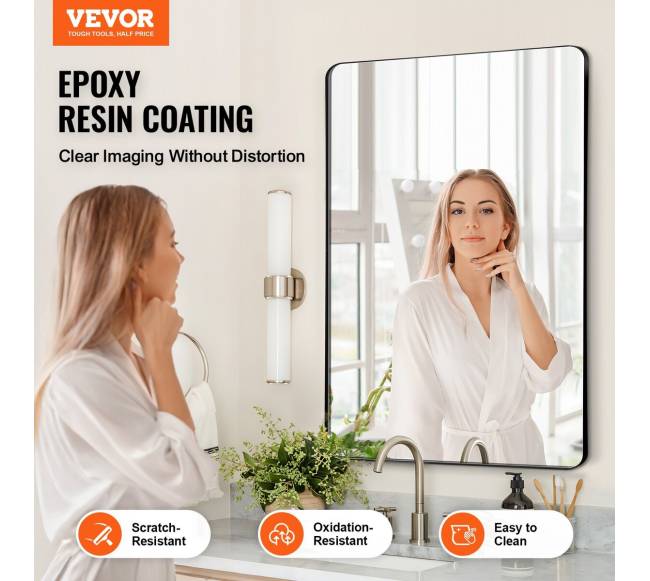 Kvadratinis veidrodis su aliuminio rėmu1