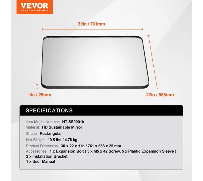 Kvadratinis veidrodis su aliuminio rėmu6