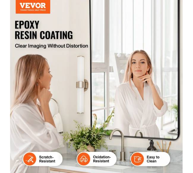 Veidrodėlis su aliuminio rėmu 182x91 cm1