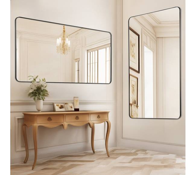 Veidrodėlis su aliuminio rėmu 182x91 cm7