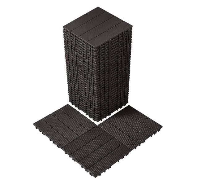 Susijungiamos terasos plytelės, tamsiai rudos0