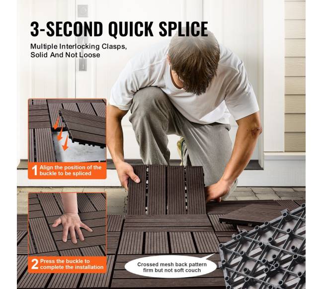 Terasos plytelės sujungimui plastikas Mediena 10 vnt.4