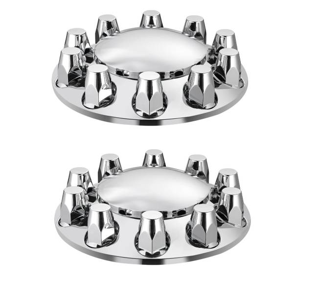 Priekinės ašies dangtelio rinkinys ABS veržlių dangčiais0