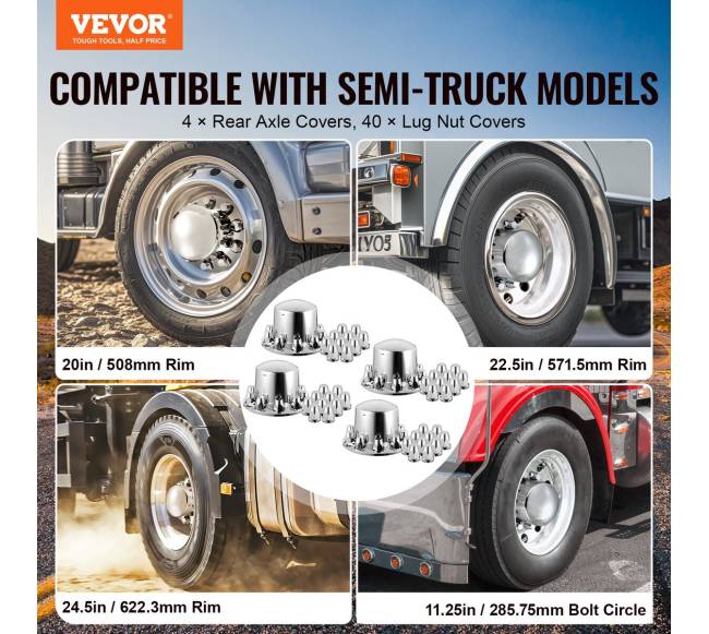 Galinės ašies dangčio komplektas su veržlėmis1