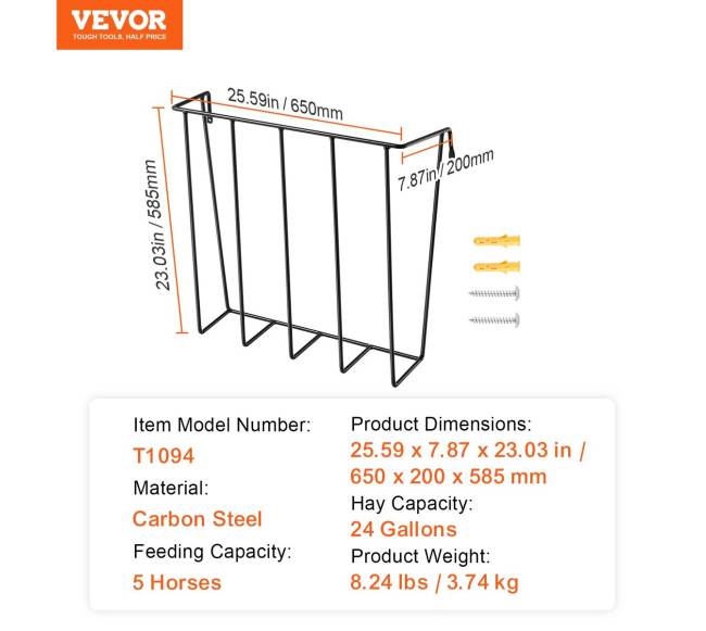 Gyvulių šieno šėrykla su sieniniu laikikliu6