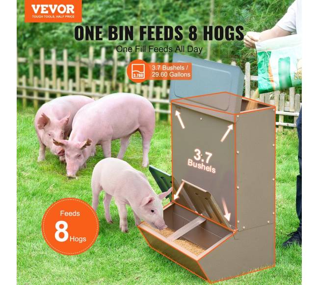 Kiaulių šėrykla su dvigubomis durimis 3.7 statinės1