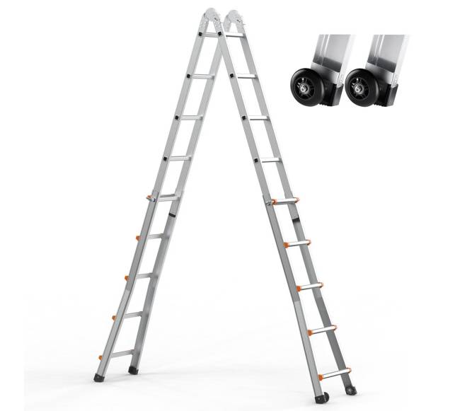 Ištraukiamos kopėčios 16.7 FT su rėmu8