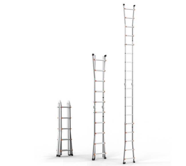 Ištraukiamos kopėčios 16.7 FT su rėmu9