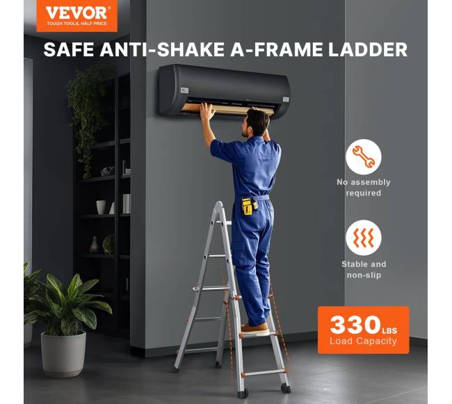 Teleskopinės kopėčios 2,9 m, atlenkiamos1