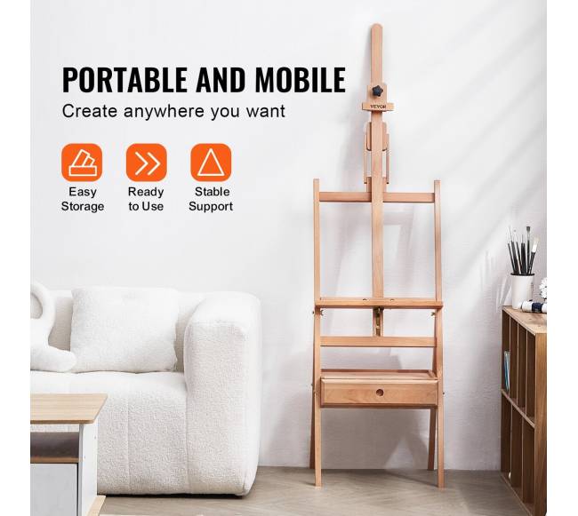 Studija H-rėmo molbertas iki 92 cm3