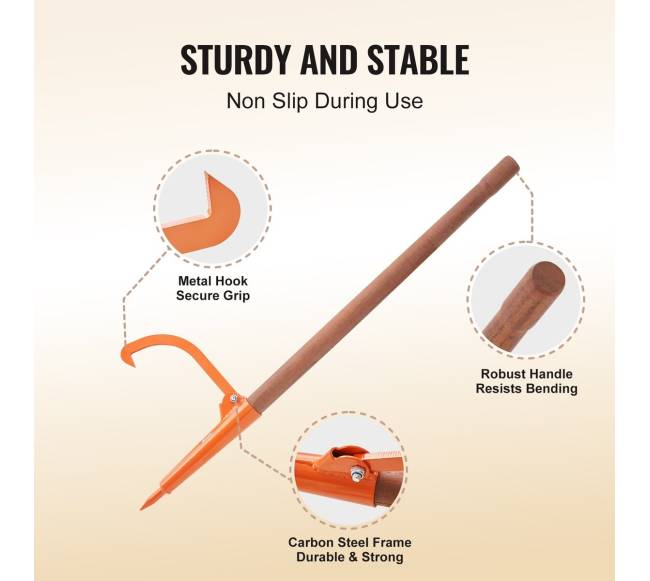 Medinė rankena rastų keltuvui 118 cm4