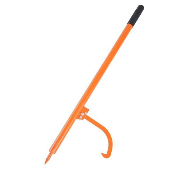 Rąstų keltuvas su metaline rankena ir riedėjimu0