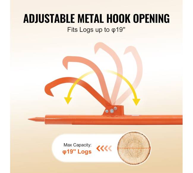 Rąstų keltuvas su metaline rankena ir riedėjimu2