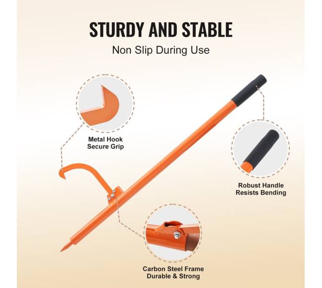 Rąstų keltuvas su metaline rankena ir riedėjimu4