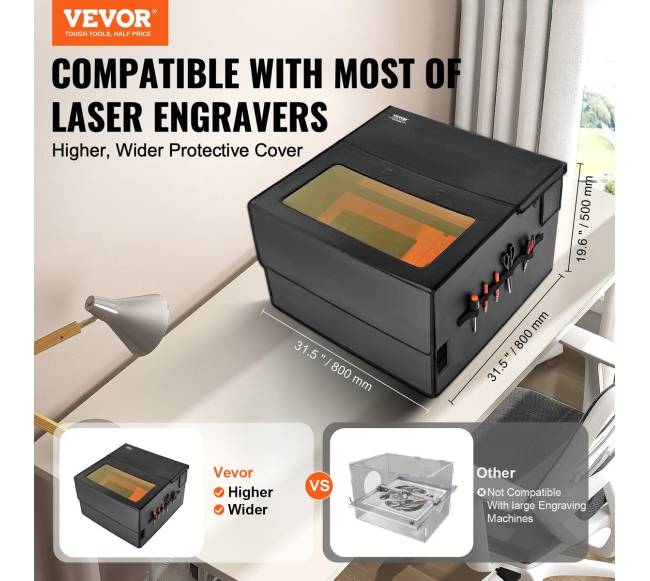 Lazerinio graviruoklio apsauga 800 x 800 x 500 mm1