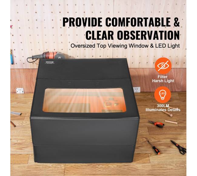 Lazerinio graviruoklio apsauga 800 x 800 x 500 mm3