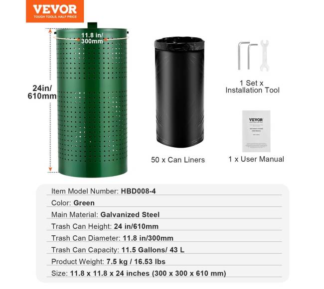 Šuns atliekų konteineris su dangčiu 43 l6