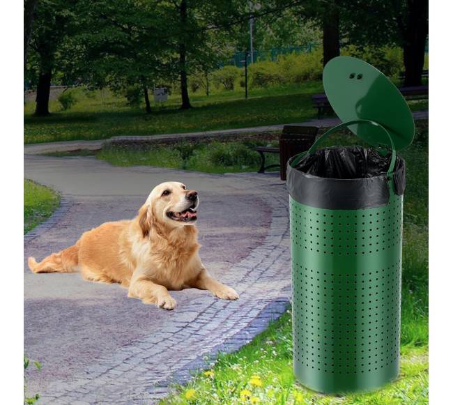 Šuns atliekų konteineris su dangčiu 43 l7