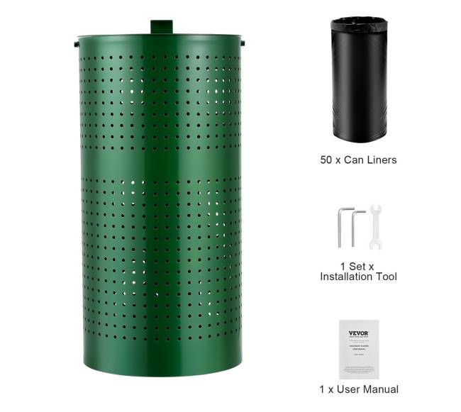 Šuns atliekų konteineris su dangčiu 43 l8