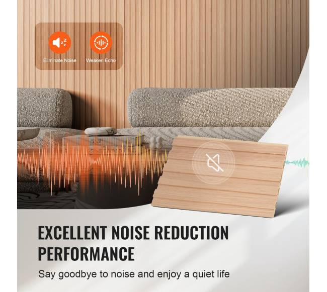 Medinės akustinės sieninės plokštės, 8 vnt., 245x16 cm3
