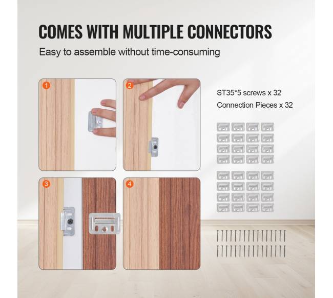 Medinės akustinės sieninės plokštės, 8 vnt., 245x16 cm4