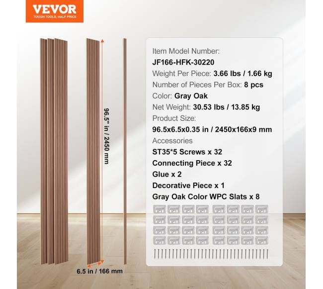 Pilkos ąžuolo akustinės plokštės6