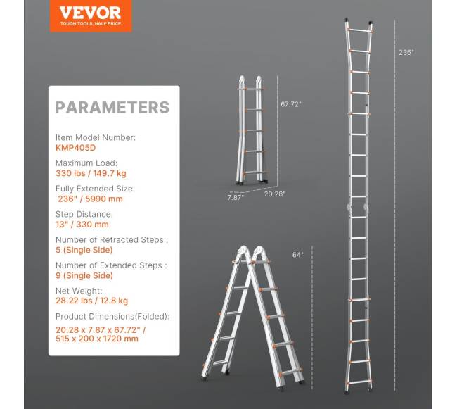 Teleskopinės kopėčios daugybei funkcijų6