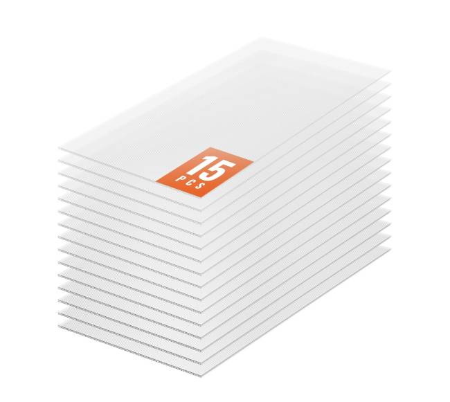 15 vnt polikarbonato šiltnamio plokštės0