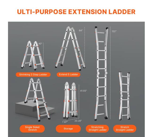 Ištraukiamos kopėčios A rėmas 3.35 m namų darbams3
