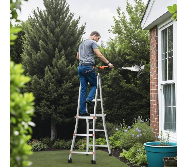 Ištraukiamos kopėčios A rėmas 3.35 m namų darbams7