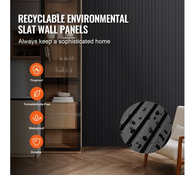 Medinės akustinės plokštės 8 vnt. juodos2