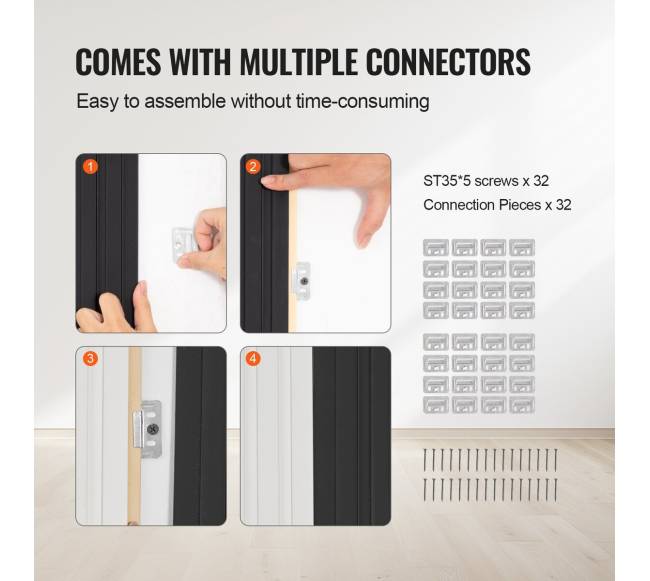 Medinės akustinės plokštės 8 vnt. juodos4