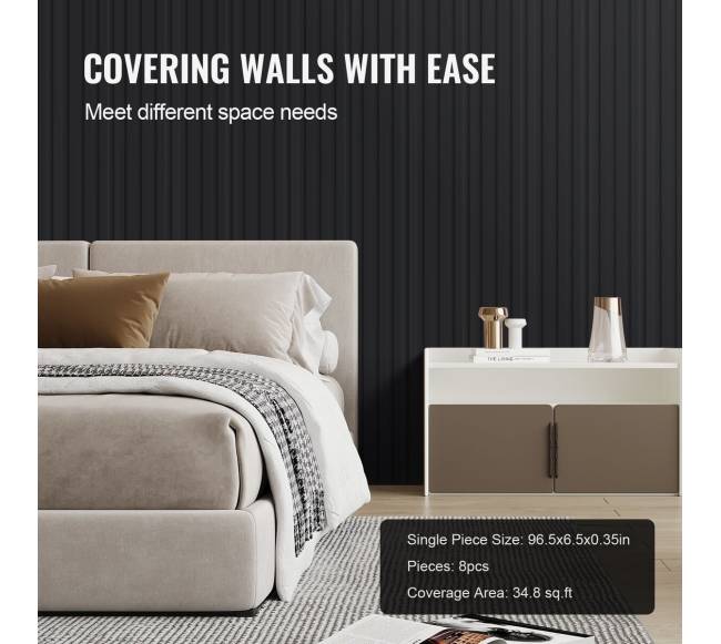 Medinės akustinės plokštės 8 vnt. juodos5