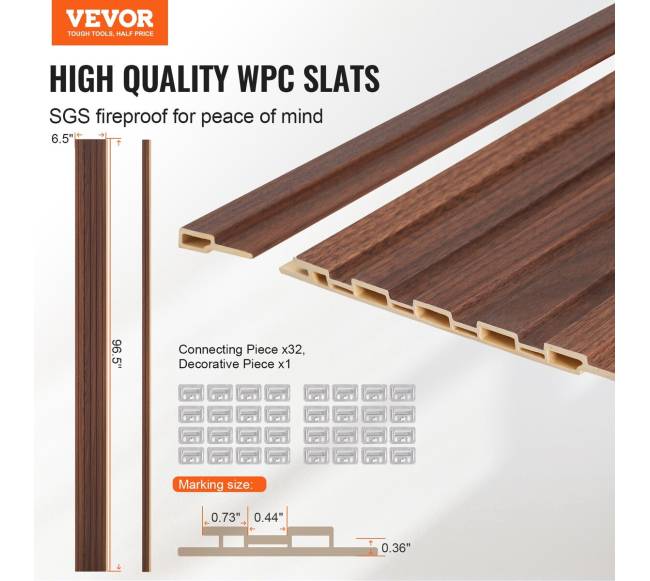 Medinės akustinės plokštės 8 vnt tamsios spalvos1