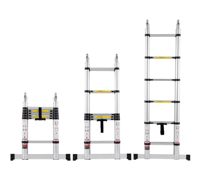 Teleskopinės kopėčios su stabilizatoriumi0