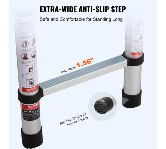 Teleskopinės kopėčios su stabilizatoriumi2