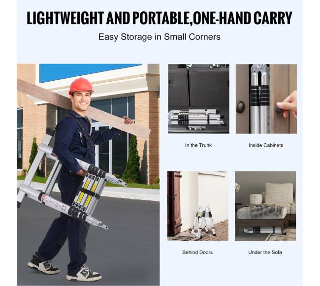 Teleskopinės kopėčios su stabilizatoriumi4