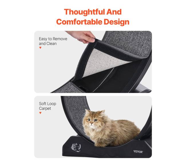 Katės bėgimo ratas patalpose, 80 cm, juodas5