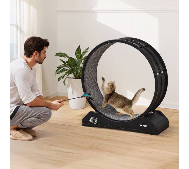 Katės bėgimo ratas patalpose, 80 cm, juodas7