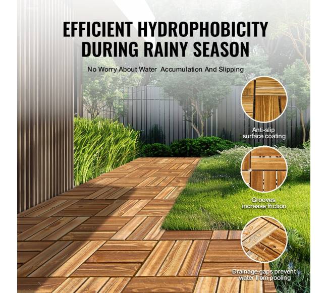 Kamparo pušies denio plytelės 30x30 cm3