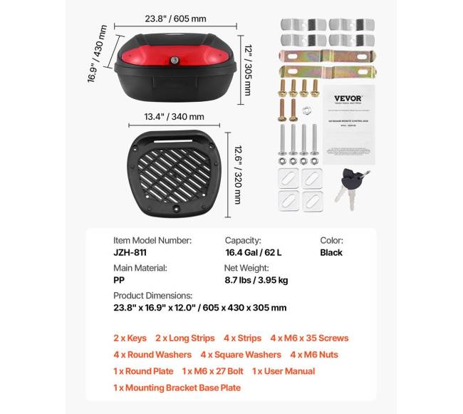 62L motociklo bagažinė su atspindinčiu skydeliu6