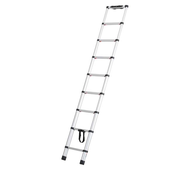 Teleskopinės kopėčios 8,5 ft su vieno mygtuko įtraukimu8