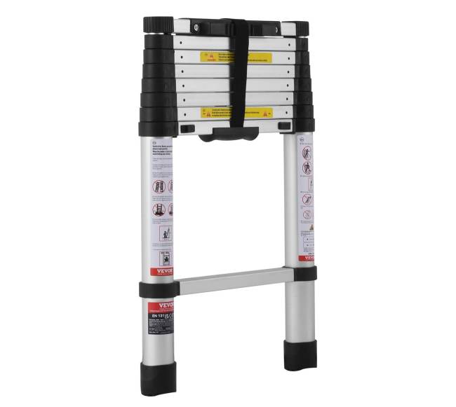 Teleskopinės kopėčios 8,5 ft su vieno mygtuko įtraukimu9
