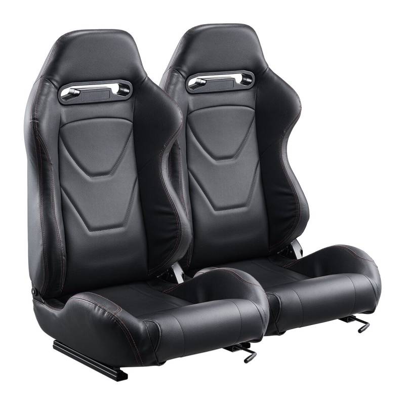 Lenktynių kėdžių komplektas su PVC oda0