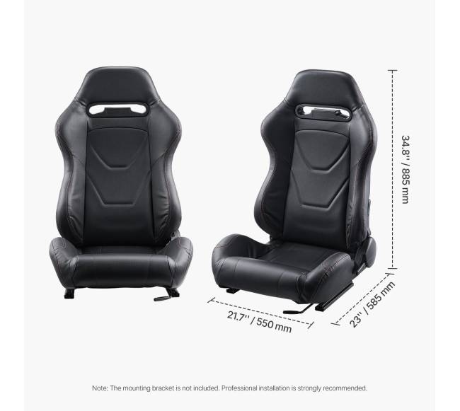 Lenktynių kėdžių komplektas su PVC oda2