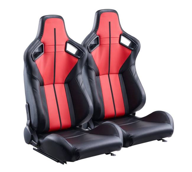 2 vnt. reguliuojamos PVC odos lenktynių kėdės0