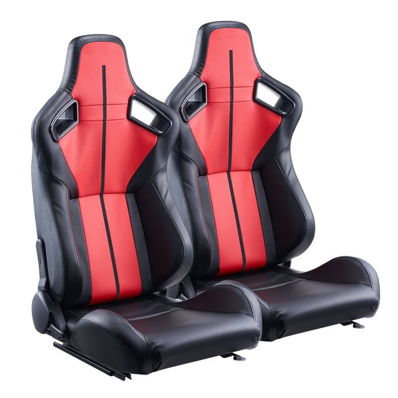 2 vnt. reguliuojamos PVC odos lenktynių kėdės0