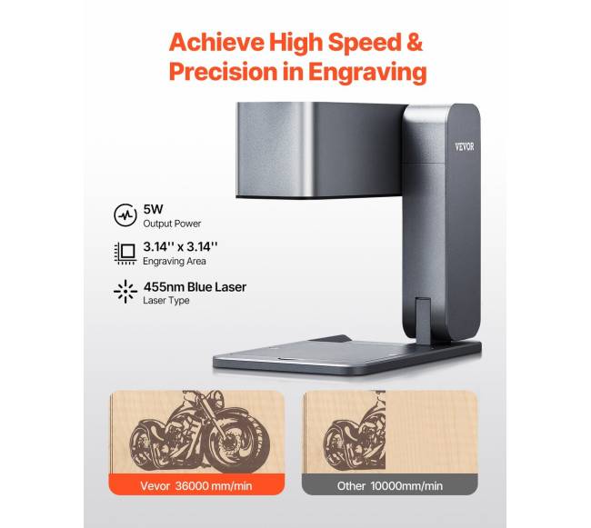 Nešiojamas lazerinis graviravimo įrenginys 600 mms 5W1