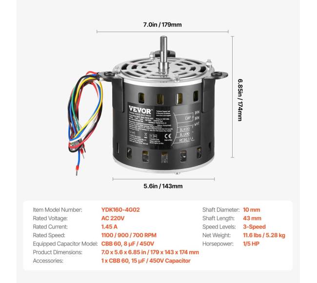 15 AG krosnies pūstuvas, 220V, 1100 apsmin6
