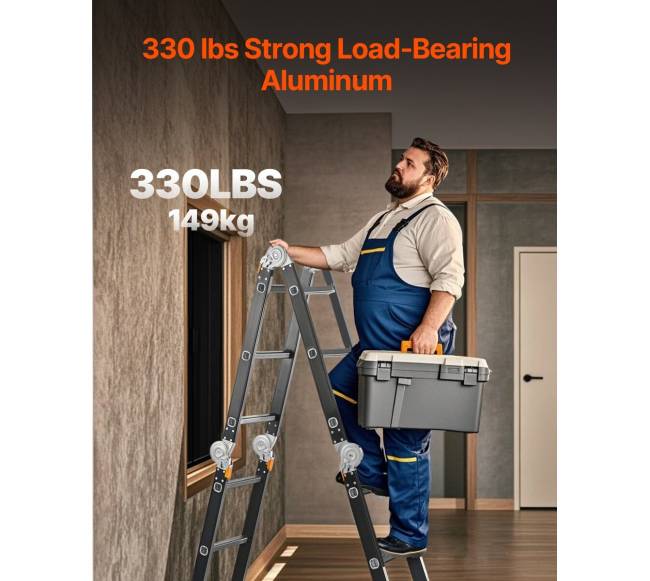 Daugiafunkcinės kopėčios 7-in-1 su platforma2